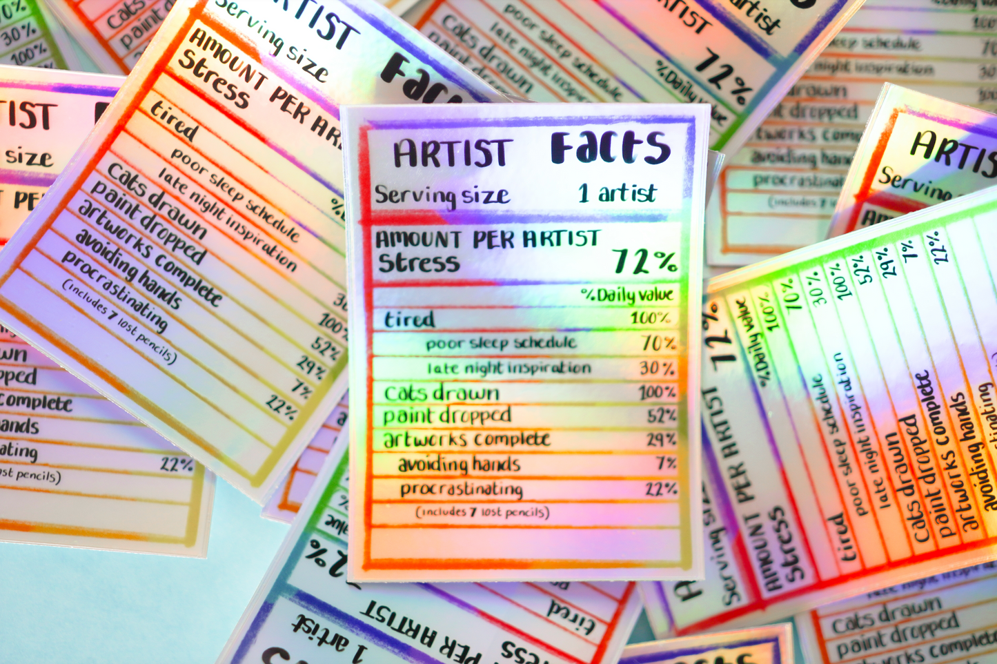 Artist Facts Holographic Sticker