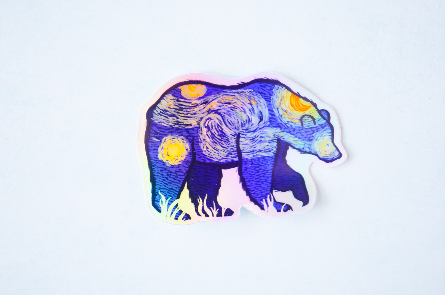 Starry Bear Holographic Sticker